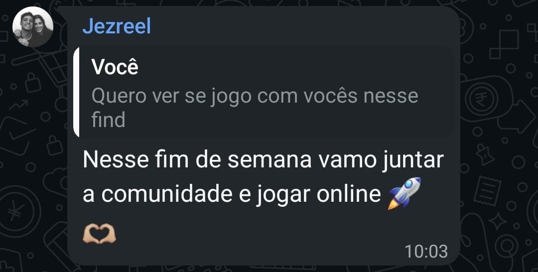 Depoimento de Jezreel sobre jogar online com a comunidade
