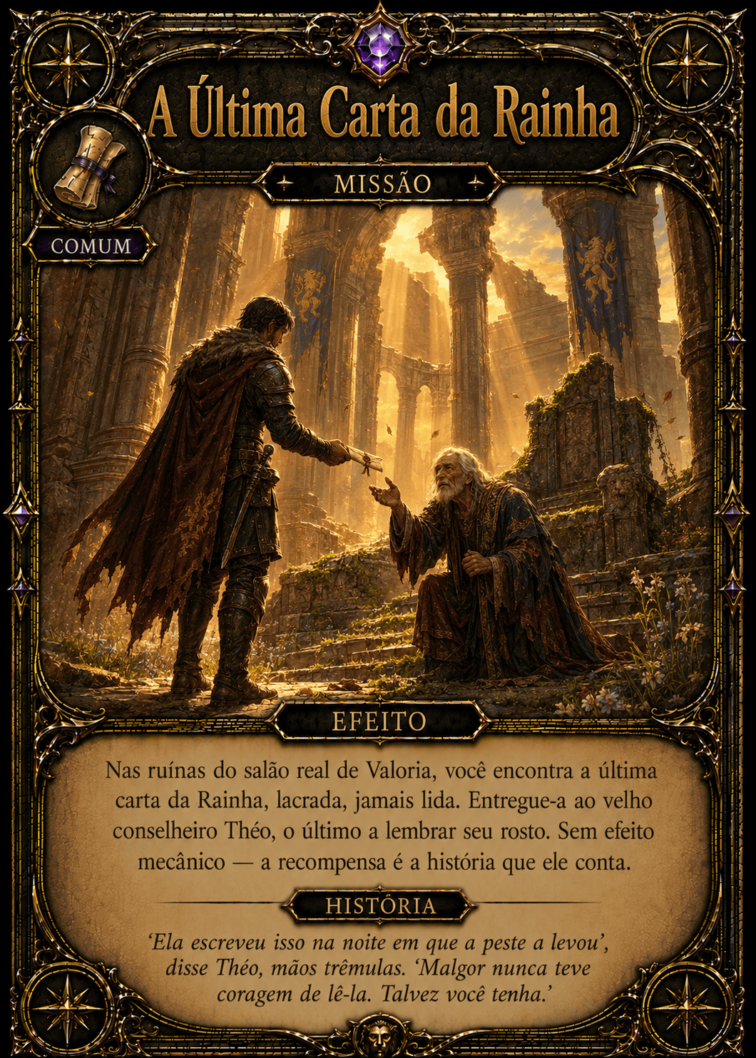 Carta de evento — A Última Carta da Rainha