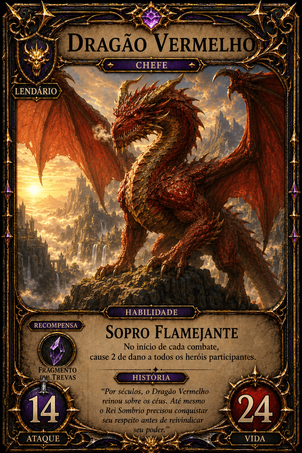 Carta Dragão Vermelho — Chefe Lendário