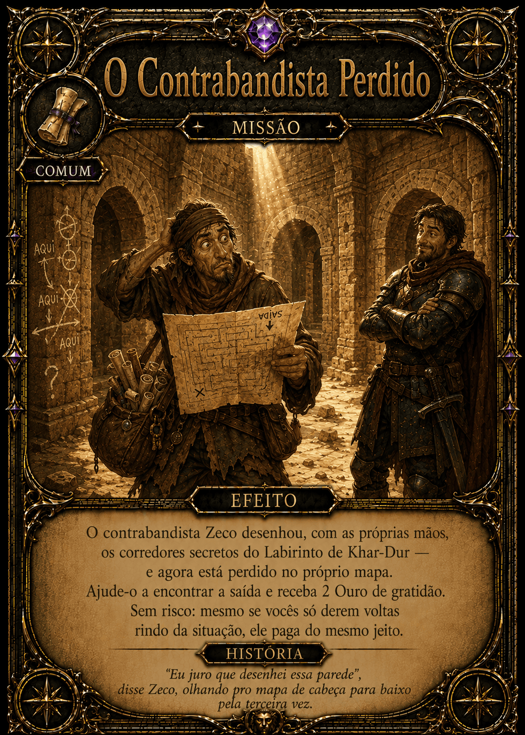 Carta de evento — O Contrabandista Perdido
