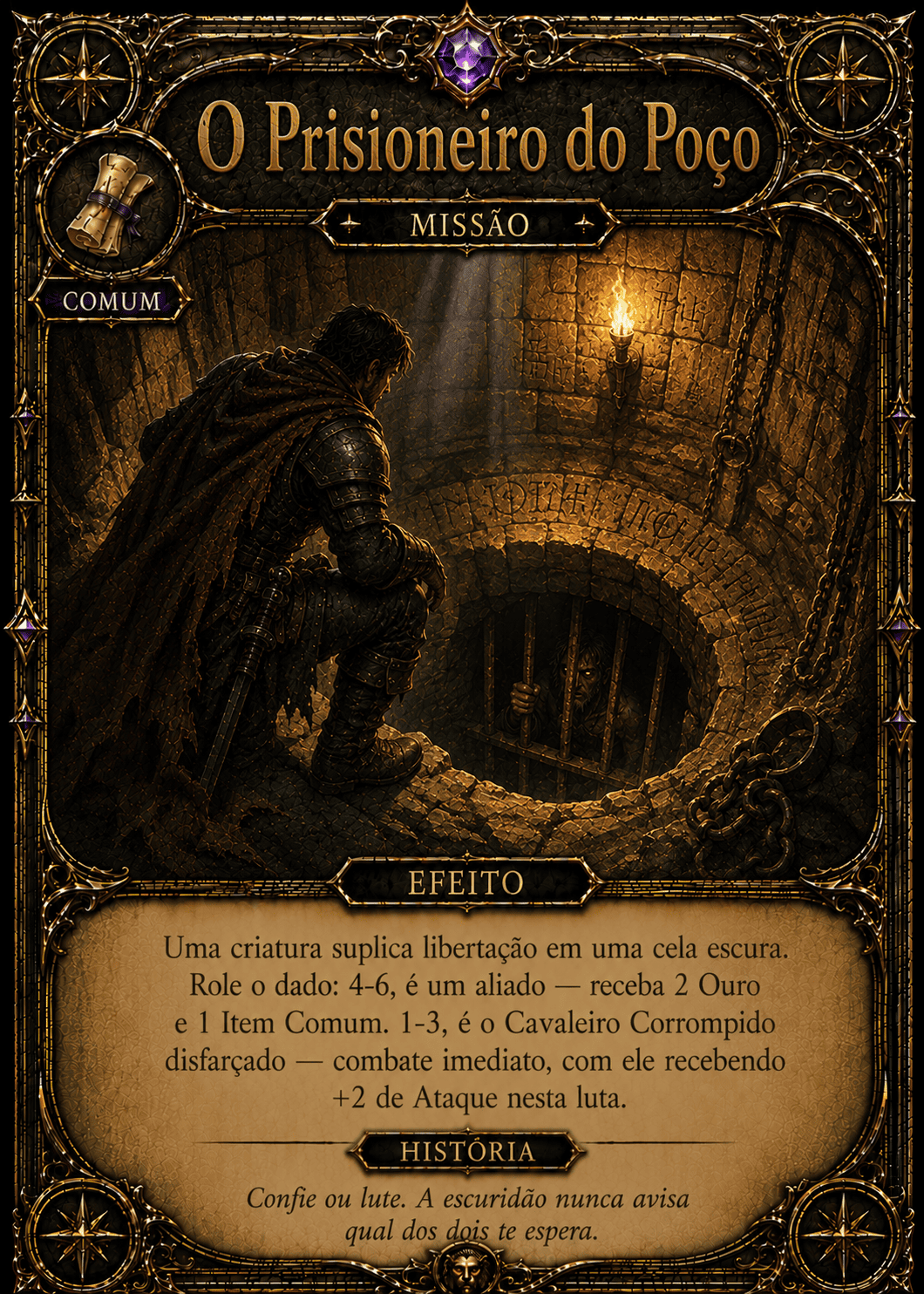Carta de evento — O Prisioneiro do Poço
