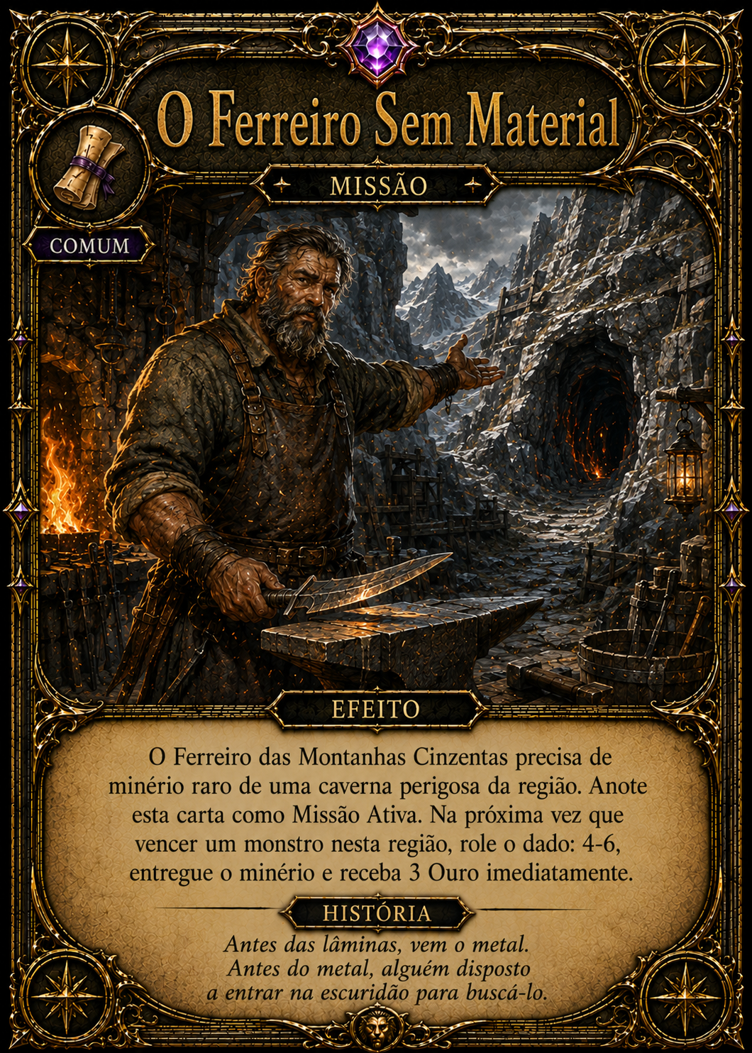 Carta de evento — O Ferreiro Sem Material