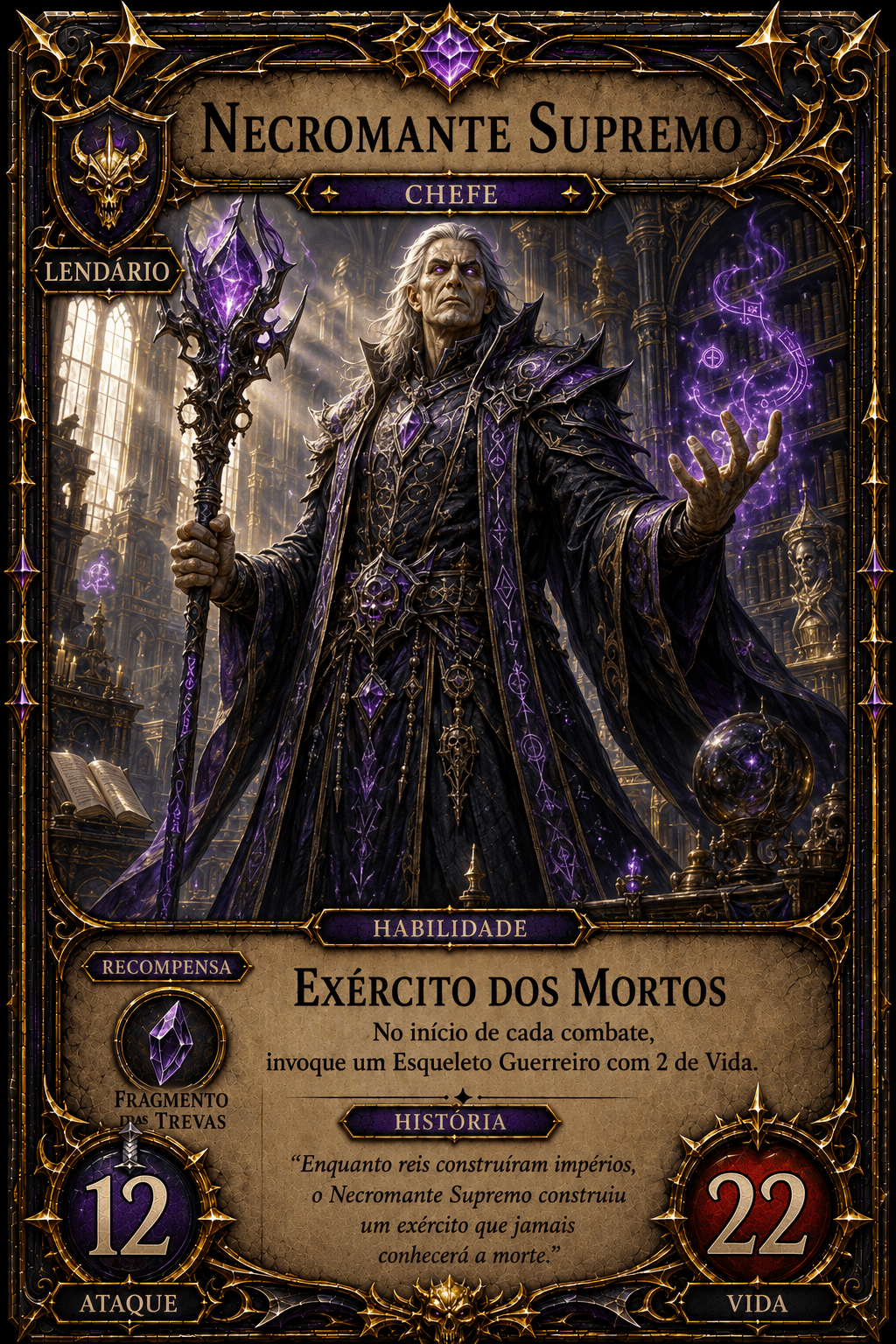 Carta Necromante Supremo — Chefe Lendário